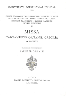 Missa Cantantibus organis, Caecilia. 12 vocibus